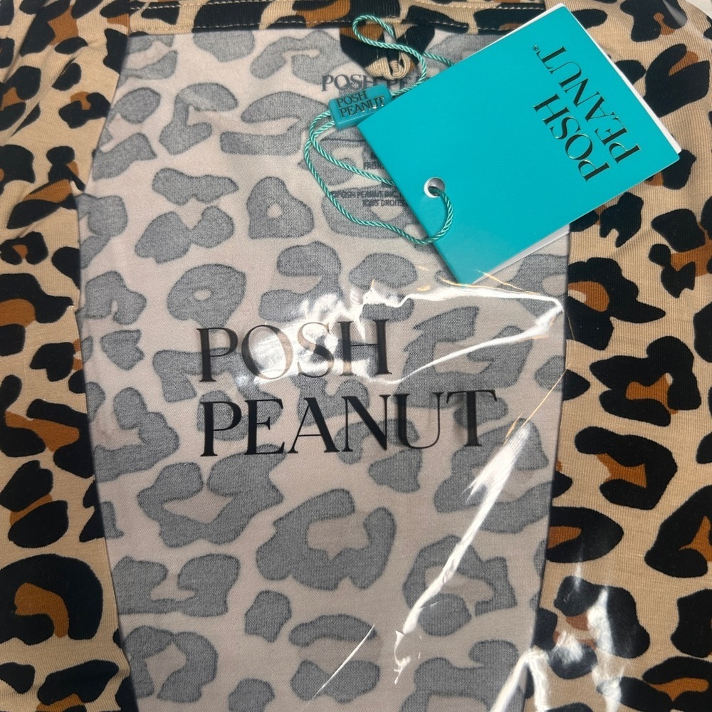 NEW Posh Peanut Women’s Lana Leopard Print Robe Size L/XL. Viscose Bamboo - Picture 11 of 15